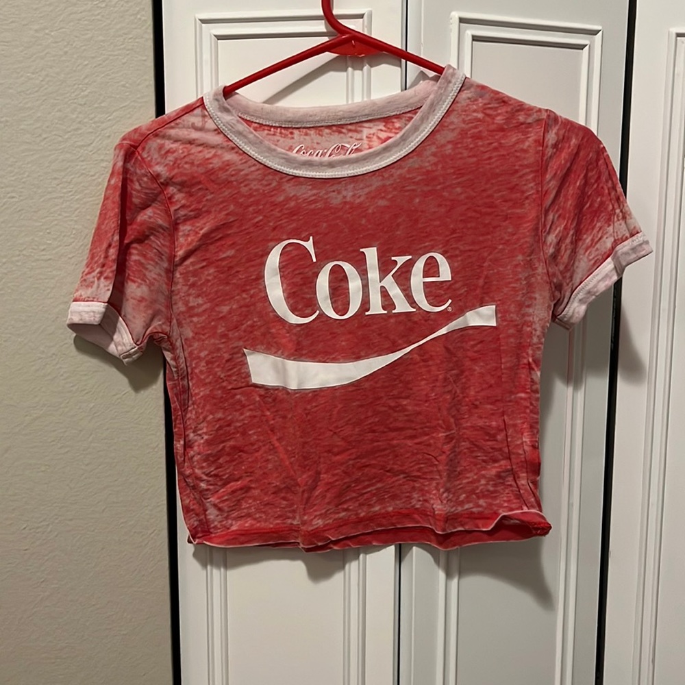 Coke red crop top